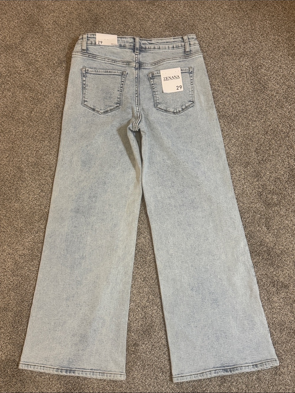Zenana Outfitters Light Blue Wide Leg Jeans - Picture 6 of 6